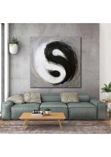 Siyah Beyaz Ying Yang Sembolü Art Kanvas Tablo ART00129