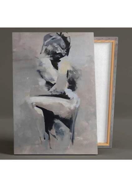 Birbirine Sarılmış Soyut Çift Nü Aşk Love Kanvas Tablo ART00191 fiyatları