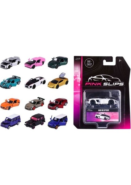 Jada-Pink Slips Assortment 1:64, 12-Asst.