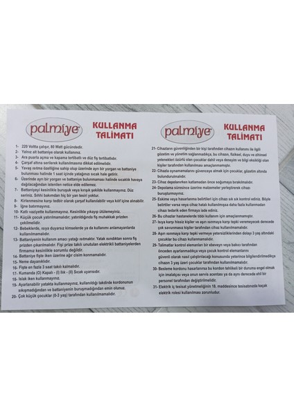 Elektrikli Battaniye Çift Kişilik
