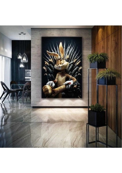 Altın Taçlı Bugs Bunny Kanvas Tablo ART0085
