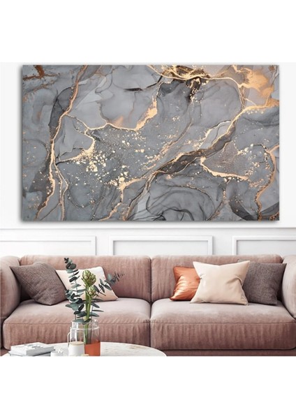 Dev Boyut Dekoratif Sürreal Tasarım Soyut Renk Karmaşası Kanvas Tablo AR028