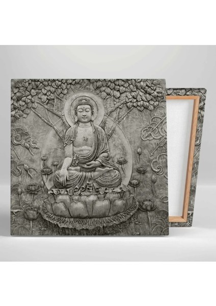 Buda Heykeli Meditasyon Yoga Yaşam Ağacı Kanvas Tablo ART00176