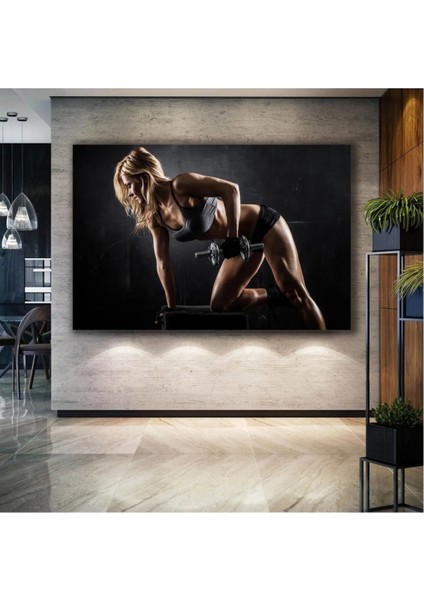 Salonu Badi Vücut Geliştirme Fıtnees Dekor Kanvas Tablo ART0086