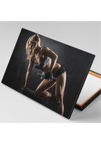 Salonu Badi Vücut Geliştirme Fıtnees Dekor Kanvas Tablo ART0086 fiyatları