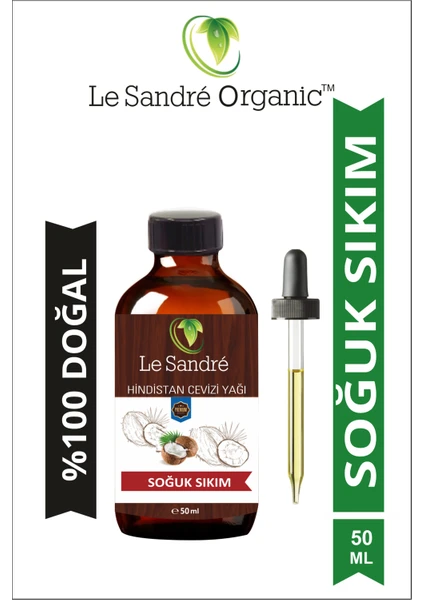 Le Sandre Organics Hindistan Cevizi Yağı 50 ml