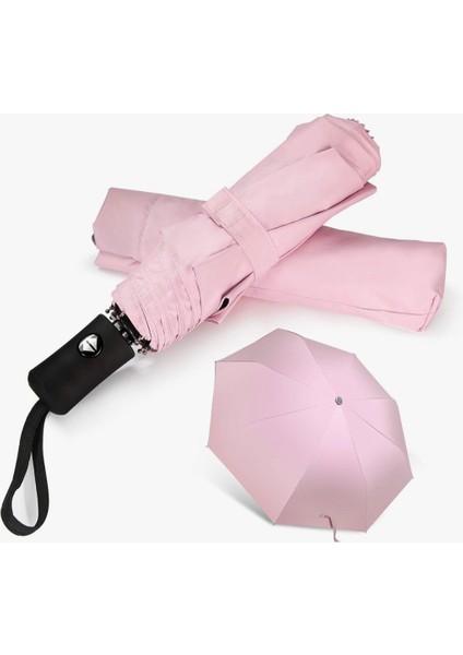 Tam Otomatik Çanta Boy Pembe Şemsiye