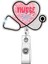 Stil 3 2023 Yeni Tasarım 1 Parça Glitter Akrilik Geri Çekilebilir Hemşire Rozeti Makara Anime Stetoskop Hap Aşk Kalp Kımlık Kartı Tutucu Kordon (Yurt Dışından) 1
