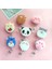 Piglet Kawaii Hayvan Rozet Makaraları Karikatür Piglet Panda Hamster Kedi Paw Rozet Makaraları Çalışma Kartı Kımlık/ıc Kart Tutucu Aksesuarları (Yurt Dışından) 2