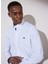 Slim Fit Klasik Yaka Beyaz Erkek Gömlek BBSP23MSH092 3