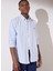 Slim Fit Klasik Yaka Mavi Erkek Gömlek BBSP23MSH087 3
