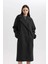 Su Geçirmez Oversize Fit Kaşe Kaban A0915AX23WN 5