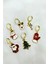 6 Lı Yılbaşı Noel Temalı Küpe Set 2