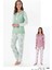 1351 Yakası Düğmeli Uzun Kollu Kadın Pijama Takım 1
