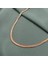 4 Mm. Balık Pulu Yılan Sırtı Rose Gold Kaplama Kadın Gümüş Zincir Kolye 1