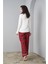 24561 Kadın Flanel Patlı Ekose Pijama Takım 4