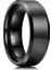 Moda Çift Yüzük Siyah-Mat Fırçalı (8mm) (Yurt Dışından) 1