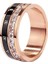 Moda Çift Yüzük Rose Gold-Roma Rakamlı Kare Pırlanta Yüzük (Yurt Dışından) 1