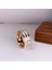 Moda Çift Yüzük Rose Gold-Çift Sıralı Kare Pırlanta (Yurt Dışından) 1