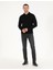 Pierre Cardin Erkek Siyah Slim Fit Basic Sweatshirt 50276035-VR046 4