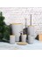 Banyo Için Bambu ve Ahşap Banyo Aksesuarları Seti, Tuvalet Fırçası, Sabunluk, Diş Fırçalığı, Sabun Tumbler, Çöp Kovası 6 Adet (Yurt Dışından) 3