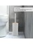 Banyo Için Bambu ve Ahşap Banyo Aksesuarları Seti, Tuvalet Fırçası, Sabunluk, Diş Fırçalığı, Sabun Tumbler, Çöp Kovası 6 Adet (Yurt Dışından) 4
