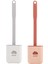 2'li Tuvalet Fırçası Seti, Tuvalet Fırçası ve Tutacağı, Hızlı Kuruyan Silikon Tuvalet Fırçası, Askılı Silikon Tuvalet Fırçası Seti (Gri + Pembe) (Yurt Dışından) 2