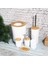 Banyo Için Bambu ve Ahşap Banyo Aksesuarları Seti, Tuvalet Fırçası, Sabunluk, Diş Fırçalığı, Sabun Tumbler, Çöp Kovası 6 Adet (Yurt Dışından) 4