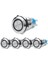 19MM Basmalı Düğme Anahtarı, Gösterge Işığı ile Dıy 12V Anahtar, Mandallama, Metal, Su Geçirmez, 5 Adet Jsankg-07 (Mavi Işık) (Yurt Dışından) 2