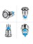 19MM Basmalı Düğme Anahtarı, Gösterge Işığı ile Dıy 12V Anahtar, Mandallama, Metal, Su Geçirmez, 5 Adet Jsankg-07 (Mavi Işık) (Yurt Dışından) 3