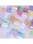 E Mengtai 400 Adet Gökkuşağı Kafes Malzemesi Kağıt Bloknot Dekoratif Kırtasiye Scrapbooking Dıy Günlüğü Albümü Etiket Arka Plan Kağıdı (Yurt Dışından) 3
