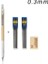 0.3mm Set-Altın Mg Tam Metal Mekanik Kalem Seti 0.3,0.5,0.7,2.0mm Yedekler ile Siyah Gümüş Altın Sanat Resim Çizim Kroki Kalemler Açar (Yurt Dışından) 1