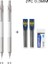 2 Adet 0.3mm Beyaz Set Tam Metal Mekanik Kurşun Kalem Seti 0.3 0.5 0.7 0.9mm Öğrenciler Yazma Çizim Kroki Kalem Sanat Malzemeleri Ofis Okul Kırtasiye (Yurt Dışından) 1