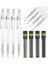 2 Adet 0.3mm Kalem Şeffaf Mekanik Kurşun Kalem Seti 0.3, 0.5, 0.7 0.9mm Hb Kurşun Yedekler Eskiz Sanat Çizim Boyama Otomatik Kalemler Için (Yurt Dışından) 2