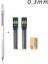 0.3mm Set-Gümüş Mg Tam Metal Mekanik Kalem Seti 0.3,0.5,0.7,2.0mm Yedekler ile Siyah Gümüş Altın Sanat Resim Çizim Kroki Kalemler Açar (Yurt Dışından) 1