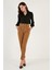 Yüksek Bel Cepli Kemerli Regular Fit Kumaş Pantolon Bayan Pantolon 611PL04 3