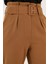Yüksek Bel Cepli Kemerli Regular Fit Kumaş Pantolon Bayan Pantolon 611PL04 5