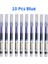 10 Mavi 5/10 Adet Sınav Imza Tükenmez Kalem 0.5mm Siyah Mavi Mürekkep Yüksek Kapasiteli Jel Kalemler Yazma Okul Ofis Kırtasiye Malzemeleri (Yurt Dışından) 1