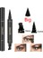 Büyük 2 In1 Kanatlı Damga Likit Eyeliner Kalem Su Geçirmez Hızlı Kuru Siyah Göz Kalemi Eyeliner ile Kozmetik Çift Uçlu Eyeliner (Yurt Dışından) 1