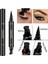 Büyük 2 In1 Kanatlı Damga Likit Eyeliner Kalem Su Geçirmez Hızlı Kuru Siyah Göz Kalemi Eyeliner ile Kozmetik Çift Uçlu Eyeliner (Yurt Dışından) 2