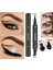 Büyük 2 In1 Kanatlı Damga Likit Eyeliner Kalem Su Geçirmez Hızlı Kuru Siyah Göz Kalemi Eyeliner ile Kozmetik Çift Uçlu Eyeliner (Yurt Dışından) 3