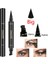 Büyük 2 In1 Kanatlı Damga Likit Eyeliner Kalem Su Geçirmez Hızlı Kuru Siyah Göz Kalemi Eyeliner ile Kozmetik Çift Uçlu Eyeliner (Yurt Dışından) 5