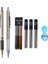 1pen Siyah Set H 2.0 Geri Çekilebilir Mekanik Metal/plastik Kalem Renkli Siyah 2mm Dolum 2b Kurşun Profesyonel Kalem Kroki Çizim Okulu (Yurt Dışından) 1