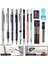 1pen Siyah Set H 2.0 Geri Çekilebilir Mekanik Metal/plastik Kalem Renkli Siyah 2mm Dolum 2b Kurşun Profesyonel Kalem Kroki Çizim Okulu (Yurt Dışından) 2