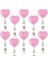 10LIGHTPINK Idclip 10 Adet Bling Aşk Kalp Geri Çekilebilir Rozet Tutucu Rozet Klipleri Hemşire Kımlık Rozeti Makarası ile Timsah Klip (Yurt Dışından) 2