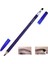 Siyah 2 Adet Su Geçirmez Microblading Kalem Kalıcı Makyaj Dövme Kaş Işaretleyici Kalem Çift Uçlu Konumlandırma Kalem Silgi ile (Yurt Dışından) 1