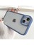 iPhone 14 Plus Kılıf Metal Tuş ve Kamera Çerçeveli Arkası Sararmaz Şeffaf Kenarları Renkli 1