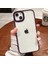 iPhone 14 Plus Kılıf Metal Tuş ve Kamera Çerçeveli Arkası Sararmaz Şeffaf Kenarları Renkli 1