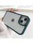 iPhone 14 Plus Kılıf Metal Tuş ve Kamera Çerçeveli Arkası Sararmaz Şeffaf Kenarları Renkli 1