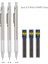 0.9mm 6 Adet Set Kawaii Metal Mekanik Kalem Seti 0.3 0.5 0.7 0.9 1.3 2.0mm Hb Otomatik Kalemler Okul Ofis Yazma Kırtasiye Tedarik (Yurt Dışından) 1
